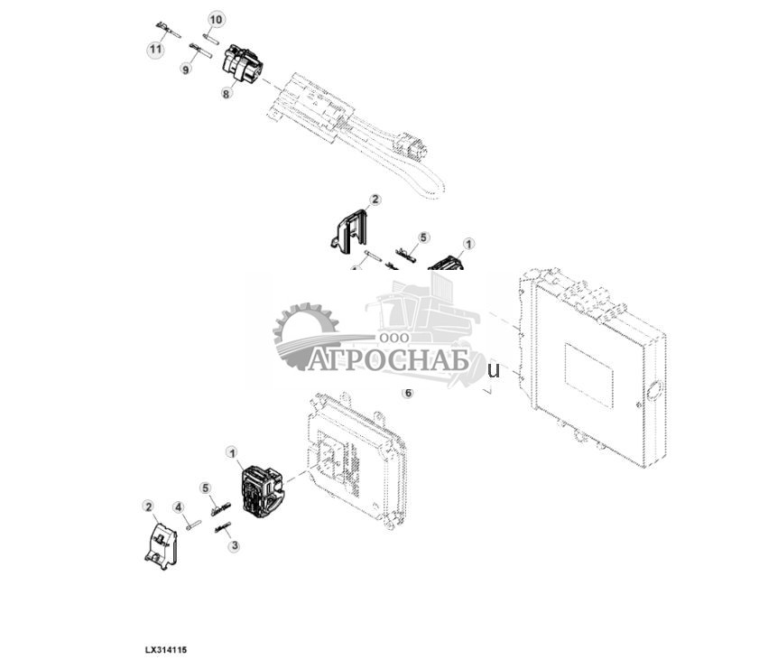 Connectors, Electronic Control Units, Front Chassis (M50), Immobilizer, Steering AutoTrac™ - ST897153 683.jpg